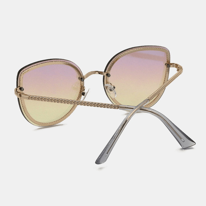 Unisex Drop Shape Metal Full Frame Tinted Lens UV Protection Fashion Sunglasses - MRSLM