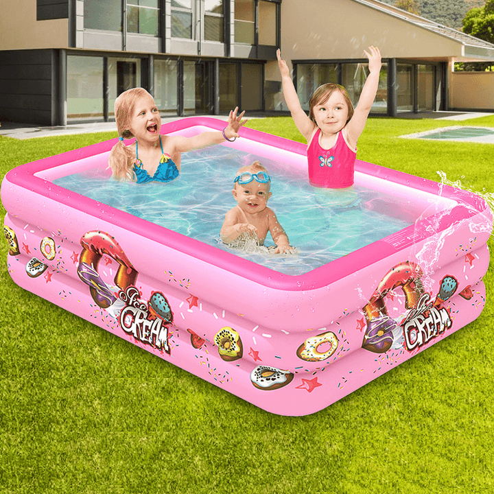 1.3/1.5/1.8/2.1M 3 Layer Inflatable Swimming Pool Baby Tub Folding Kids Bathtub Shower Outdoor Travel Water Sport - MRSLM