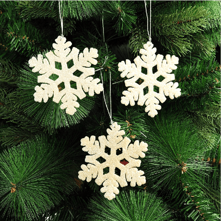 3Pcs Christmas Snowflake Hanging Pendant Christmas Tree Xmas Party Decoration Ornaments - MRSLM