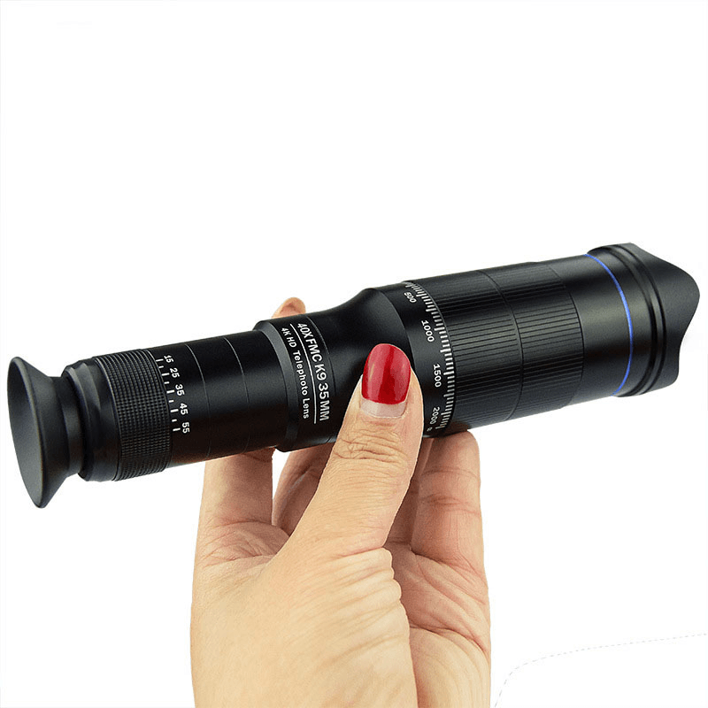 40X HD Phone Camera Lens Smart Double Lens Zoom Telescope Set Fish Eye Len Monocular for Outdoor Camping Travel - MRSLM