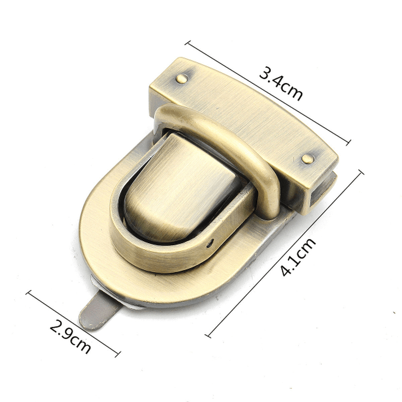 Metal Oval Shape Clasp Turn Twist Lock for DIY Handbag Bag Purse - MRSLM