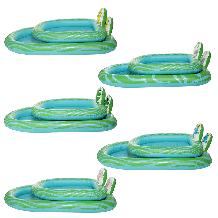 PVC Children Inflatable Swimming Pool Sprinkler Pool Thickened Cartoon Pattern Outdoor Swimming Water Play Children Toys - MRSLM