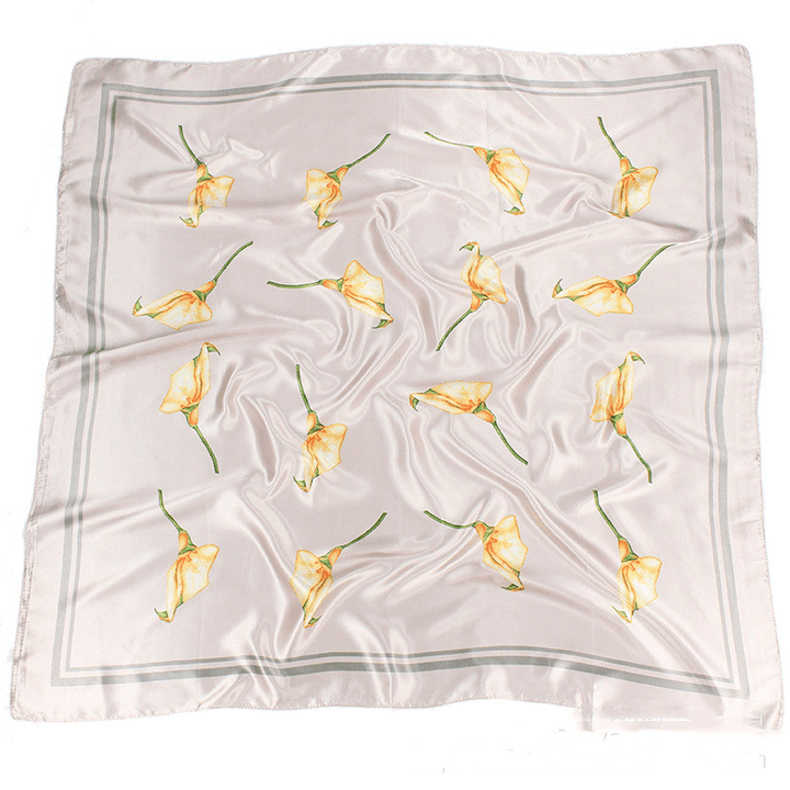 Silk Scarf Women 90X90Cm Silk Large Square Scarf - MRSLM