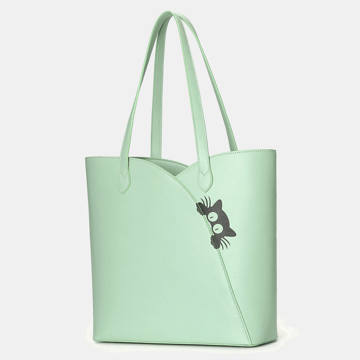 Women Cat Pattern Multifunction Shoulder Bag Handbag - MRSLM