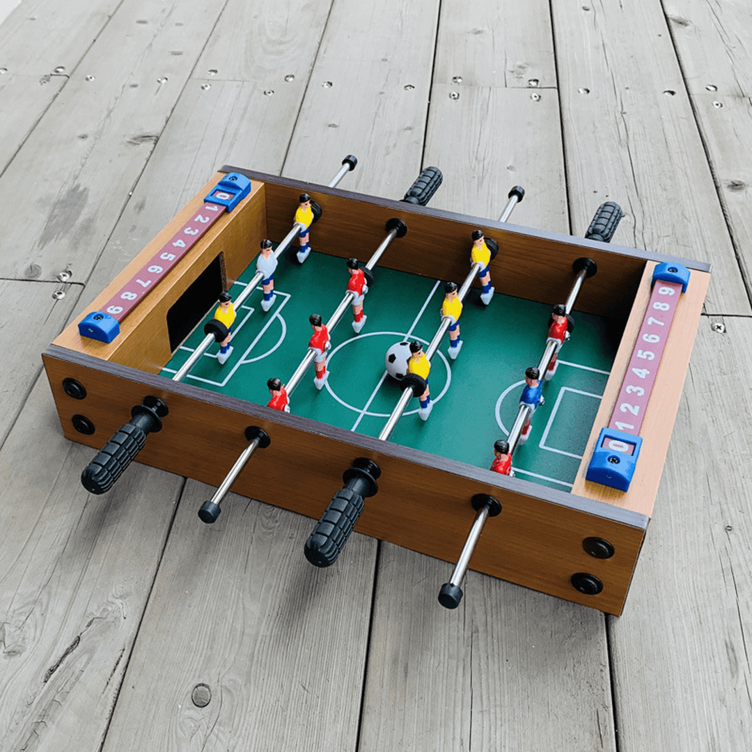 34.5X21.5X8Cm Football Table Game Wooden Soccer Game Tabletop Foosball Sports Family Activities - MRSLM