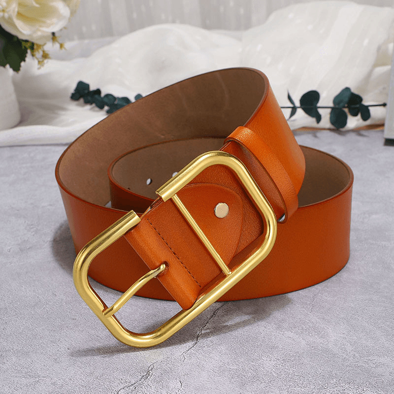 EAM-PU Leather Belt with Large Slit Buckle - MRSLM