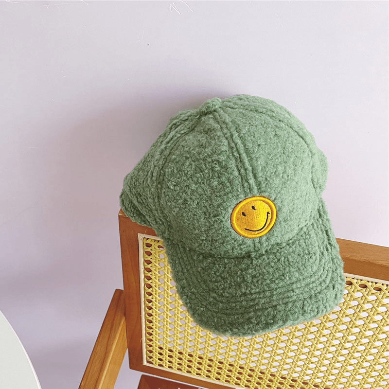 Children'S Lamb Wool Warm Baseball Hat - MRSLM