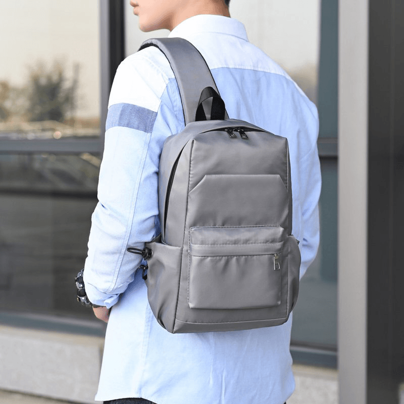 Men Oxford Large Capacity Chest Bag Multi-Pockets Crossbody Bag Shoulder Bag - MRSLM