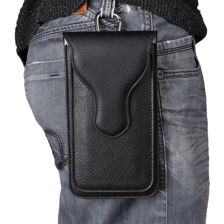 Universal PU Leather Waist Bag Suspensible Outdoor Pouch for Iphone&Samsung - MRSLM