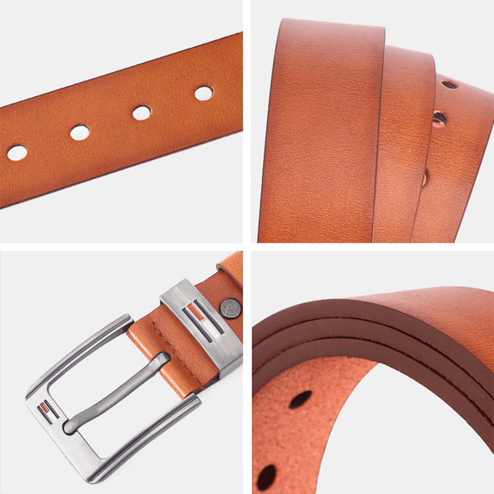 Men Retro PU Leather Pin Buckle 120CM Adjustable Belt - MRSLM