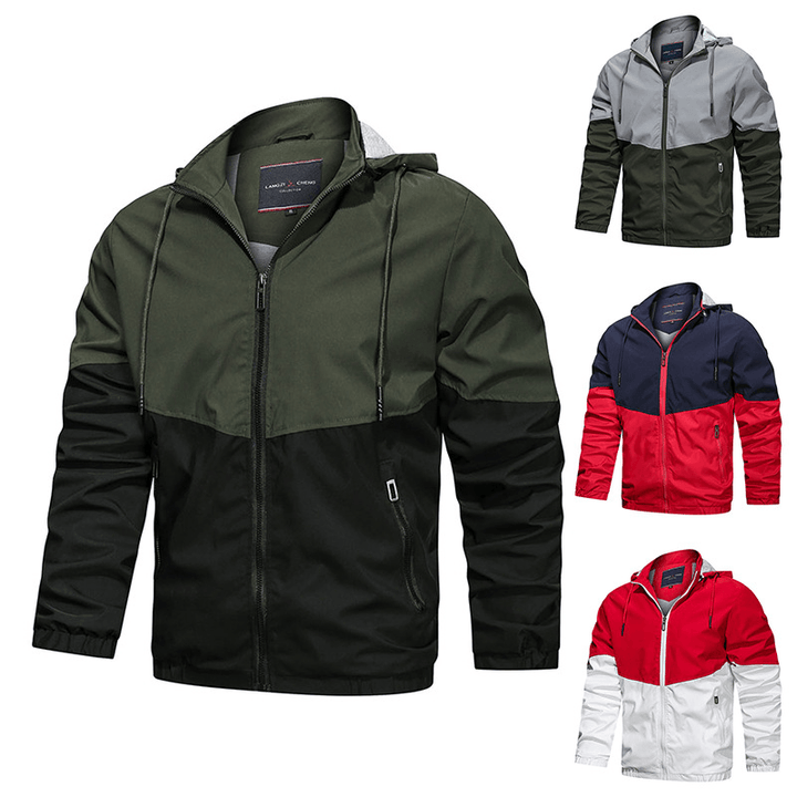 Hooded Stand Collar Casual Men Jacket - MRSLM