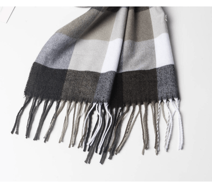 Stylish and Versatile Men'S Plaid Warm Scarf - MRSLM