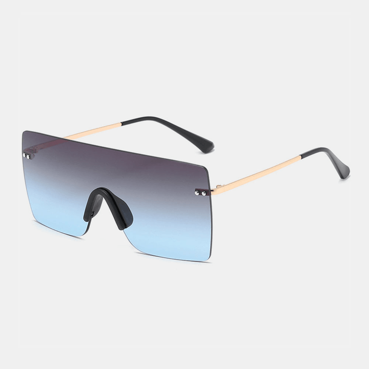 Unisex Oversizes Frameless Fashion Trend Color Gradient Sunglasses - MRSLM