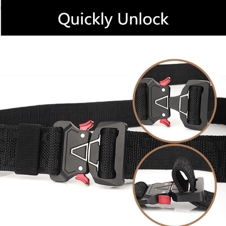 125Cm Men 3.8Cm Width Nylon Waist Belts Tactical Belt Quick Release Inserting Buckle Waist Belt - MRSLM