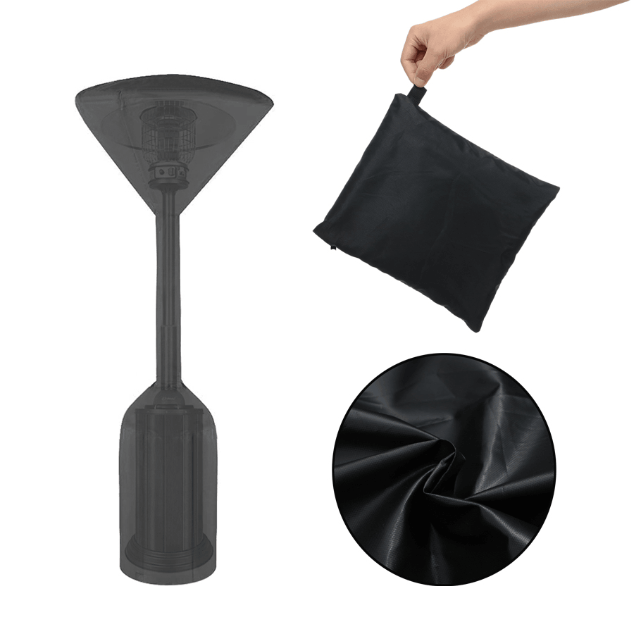 NASUM Stand-Up Patio Heater Cover, 600D Heavy Duty Oxford Waterproof Heater Covers with Zipper for Outdoor Heaters - MRSLM