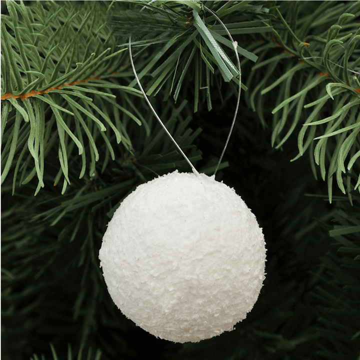 6/12Pcs Christmas Snowball Balls 40-100Mm Party Ornaments Bauble Xmas Tree Decoration - MRSLM