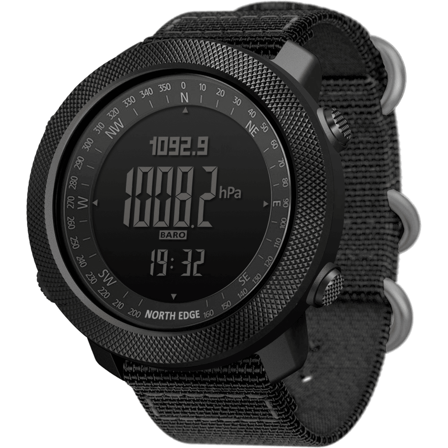 NORTH EDGE Apache2 Altimeter Barometer Compass Temperature Display 50M Waterproof Outdoor Sport Digital Watch - MRSLM