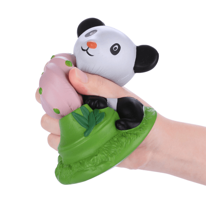 Vlampo Squishy Panda Potted 15CM Licensed Slow Rising with Packaging Collection Gift Soft Toy - MRSLM