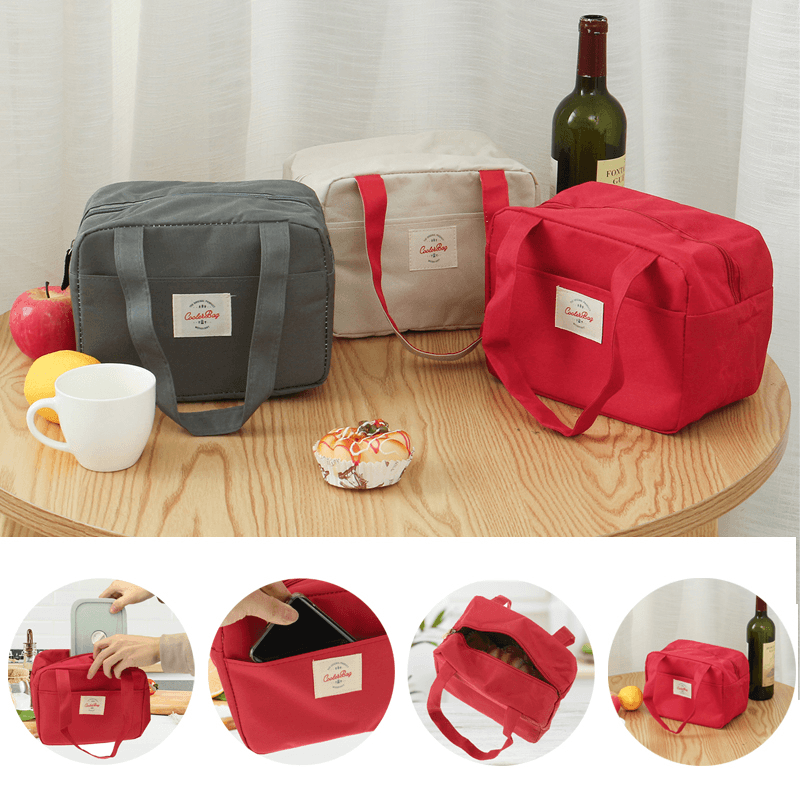 Tote Family Travel Picnic Drink Fruit Food Fresh Thermal Insulated Women Men Bento Lunch Box Bag - MRSLM