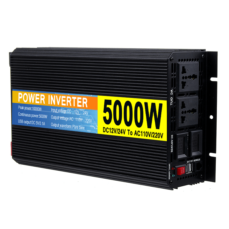 5000W Car Power Pure Sine Wave Car Inverter DC 12V/24V to AC220V~240V - MRSLM