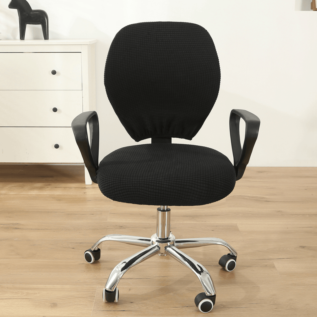 Multiple Colour Swivel Computer Stretch Chair Covers Armchair Back Seat Decor Office Rotating Set - MRSLM