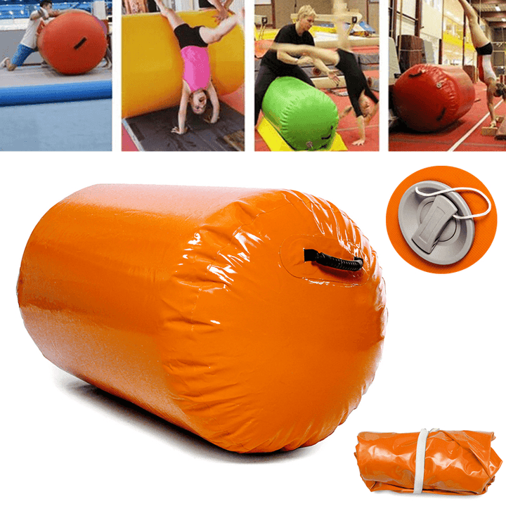 47.2X23.6Inch Inflatable Tumbling Oval Mats Airtrack Exercise Tools Gymnastics Air Rolls Balance Fitness Train - MRSLM