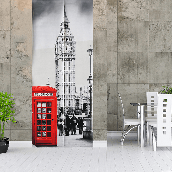 3D Art Door Wall Fridge Sticker Big Ben Decal Self Adhesive Mural Scenery Home Decor - MRSLM