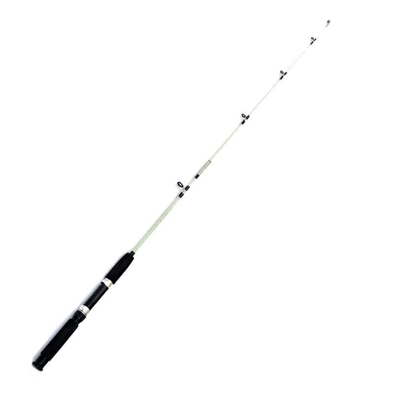 LEO Transparent Solid Fiber Glass Fishing Rod 1.35M 1.5M 1.65M 2 Sections Sea Fishing Pole - MRSLM