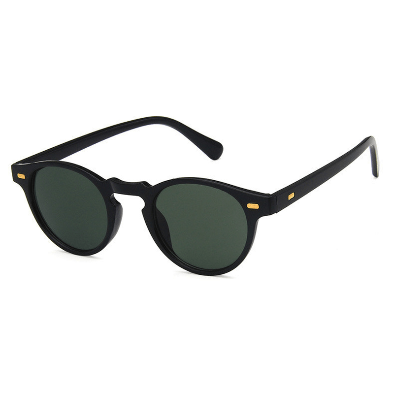 European and American Classic Retro Small round Sunglasses Fashion Meter Nail Small Frame Sunglasses Men''S and Women''S Trend Versatile Sunglasses - MRSLM