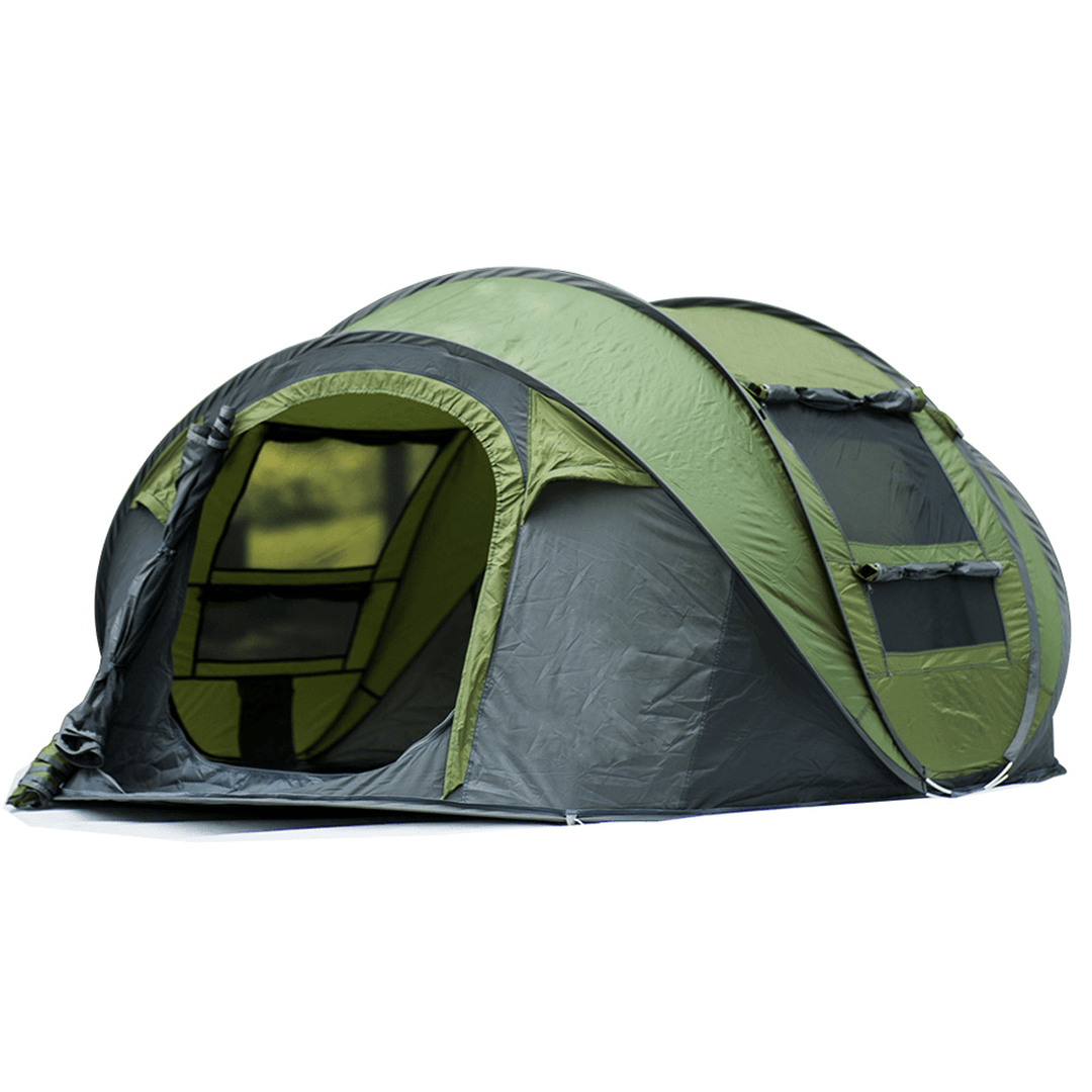 Outdoor 3-4 Persons Camping Tent Automatic Opening Single Layer Canopy Waterproof Anti-Uv Sunshade - MRSLM