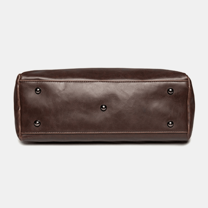 Men Large Capacity Waterproof Briefcase Handbag Retro 14 Inch Laptop Bag Crossbody Bag Shoulder Bag - MRSLM