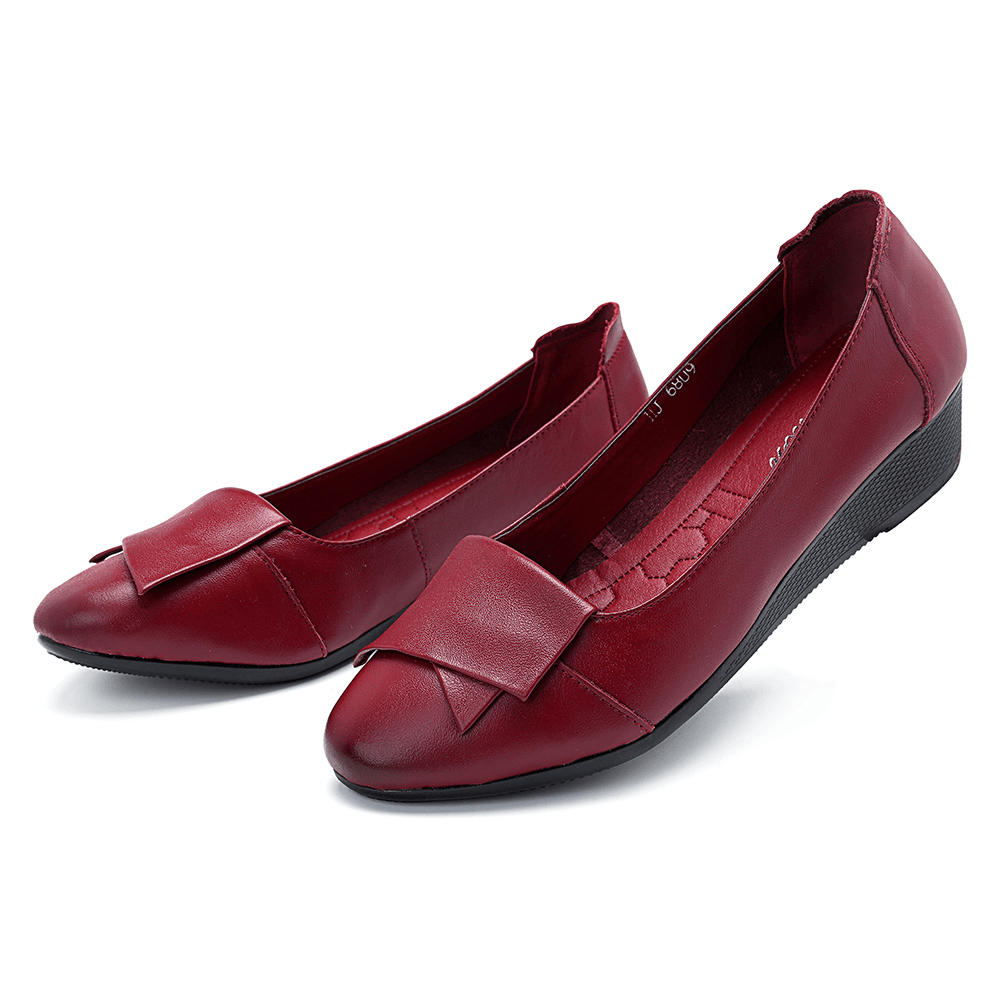 Women Comfortable Soft Leather Flats Loafers - MRSLM