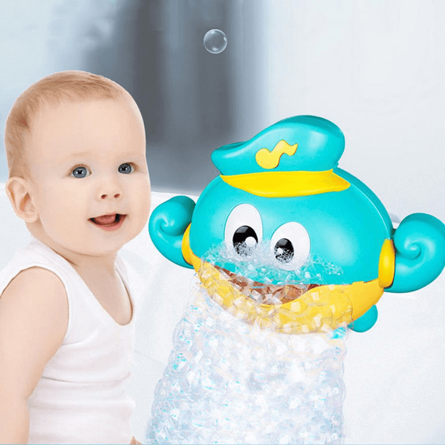 Baby Bath Automatic Bubble Blower Octopus Music Toy - MRSLM