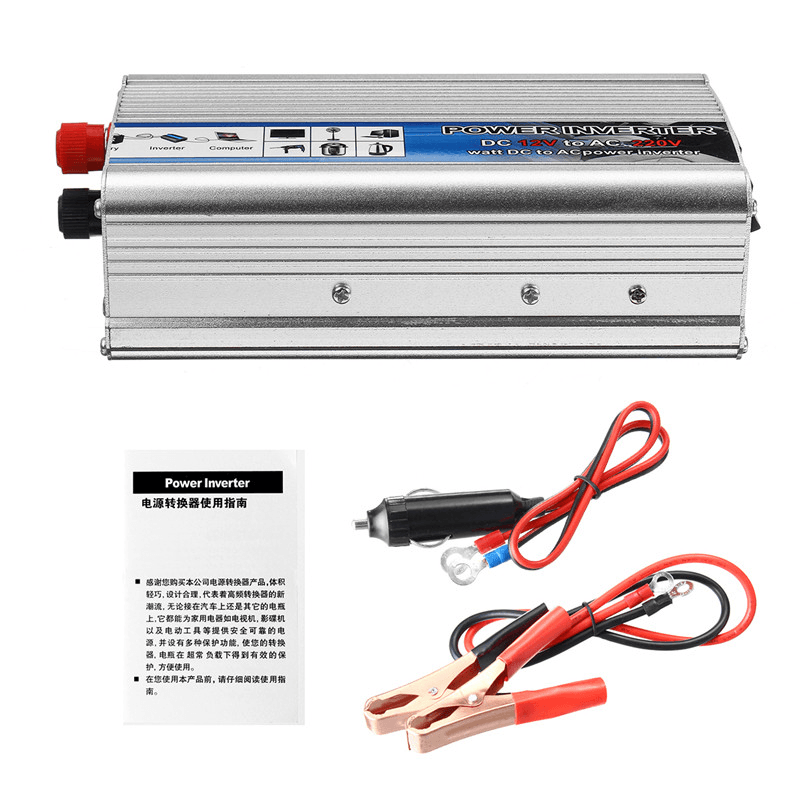 Solar Power Inverter DC 12V to AC 220V USB Modified Sine Wave Converter Car Power Inverter Charger Adapter - MRSLM