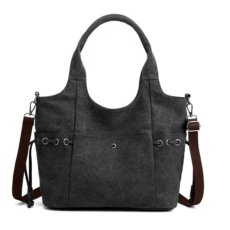 Women Large Capacity Canvas Handbag Shoulder Bag Crossbody Bag for Shopping Outdoor - MRSLM