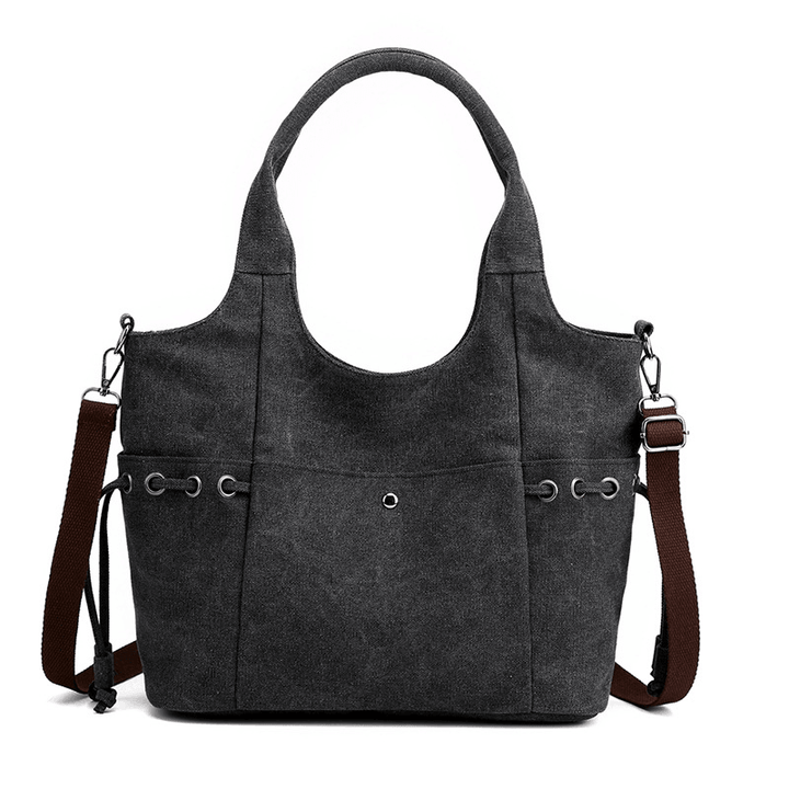 Women Large Capacity Canvas Handbag Shoulder Bag Crossbody Bag for Shopping Outdoor - MRSLM