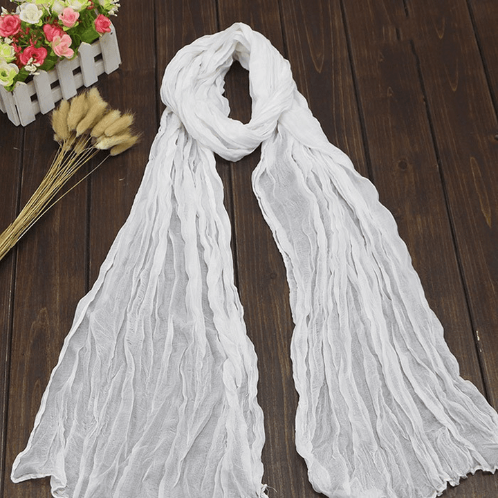 Bali Pure Cotton Yarn Fold Scarf Children Candy Color Autumn - MRSLM