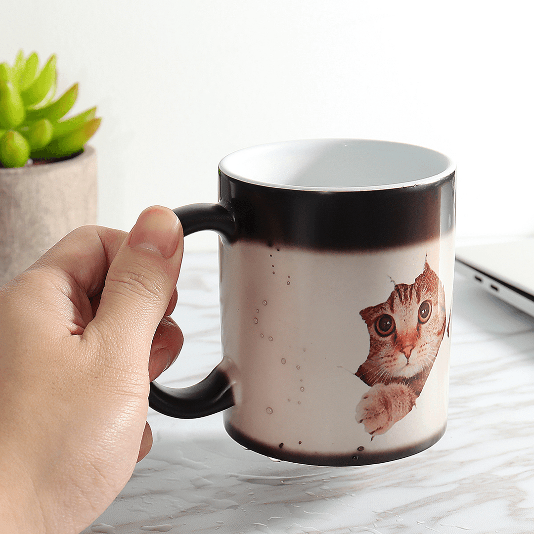 350Ml Cat Lover Morphing Mug Heat Sensitive Color Changing Coffee Mugs Cup Gifts - MRSLM