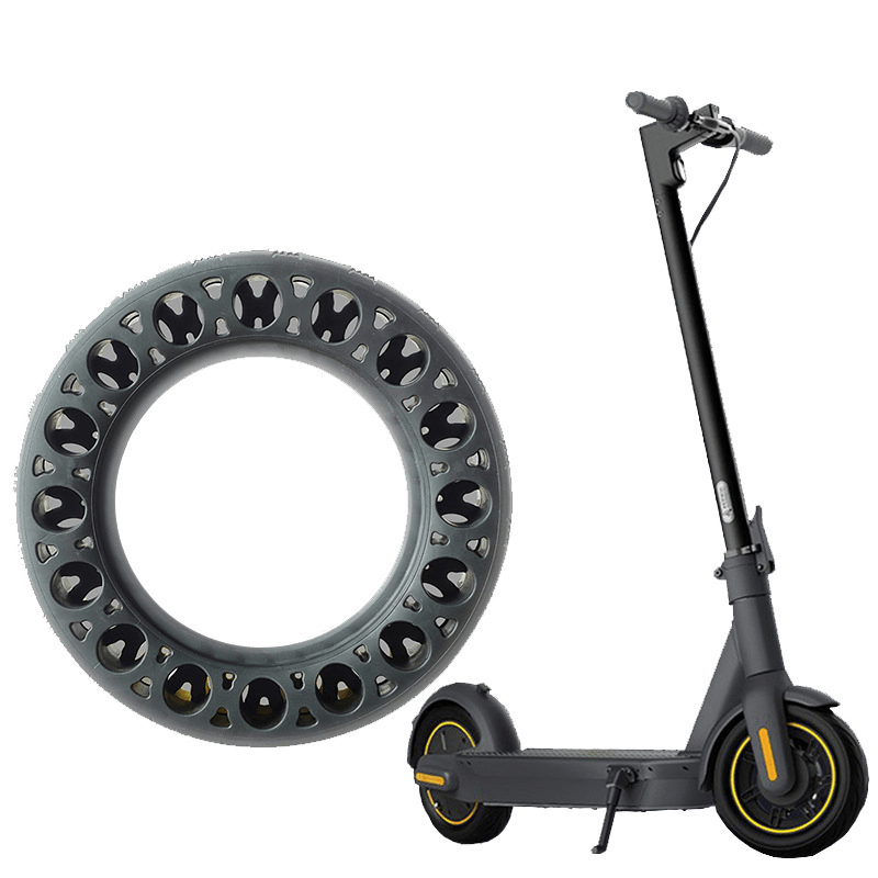 10Inch Universal Tire for Ninebot Maxg30 Electric Scooter Shock Absorption Anti-Silp Non-Pneumatic Solid Rubber Tire Electric Scooter Accessories - MRSLM