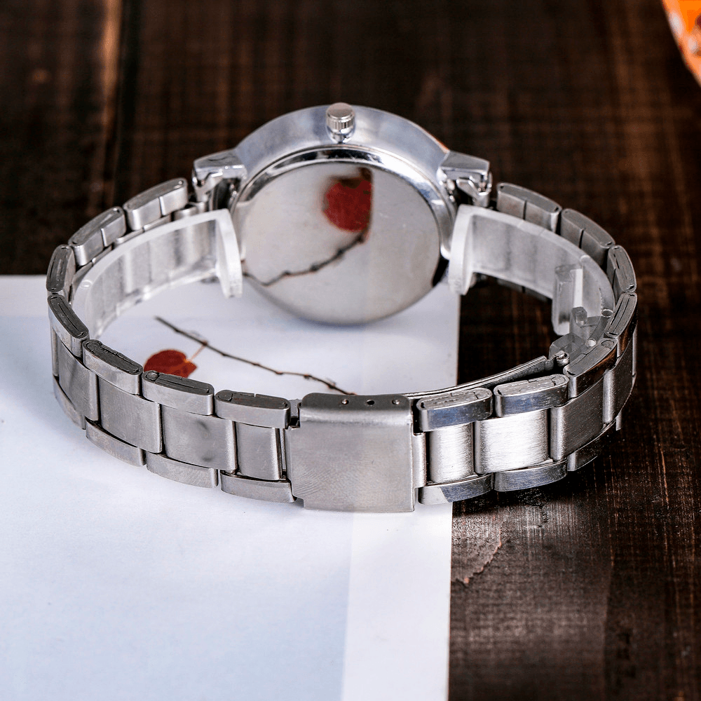 Deffrun Casual Style Full Steel Men Women Quartz Watch Elegant Design Gift Coupon Watch - MRSLM