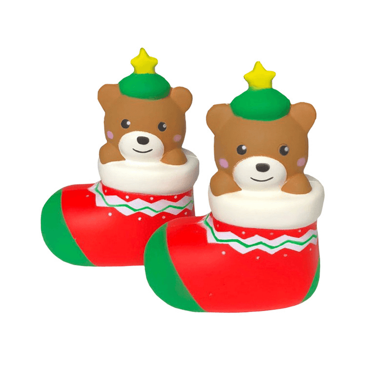 Christmas Gift Squishy Footwear Bear 13.5CM Cute Decoration Collection with Packaging - MRSLM