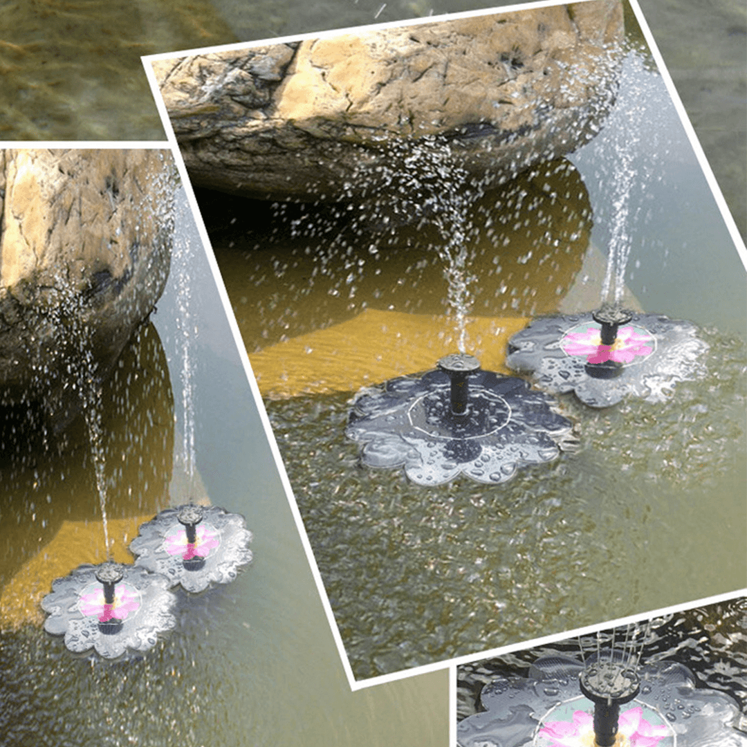 Solar Powered Fountain Water Pump Floating Garden Pond Pool Fish Tank Bird Bath - MRSLM