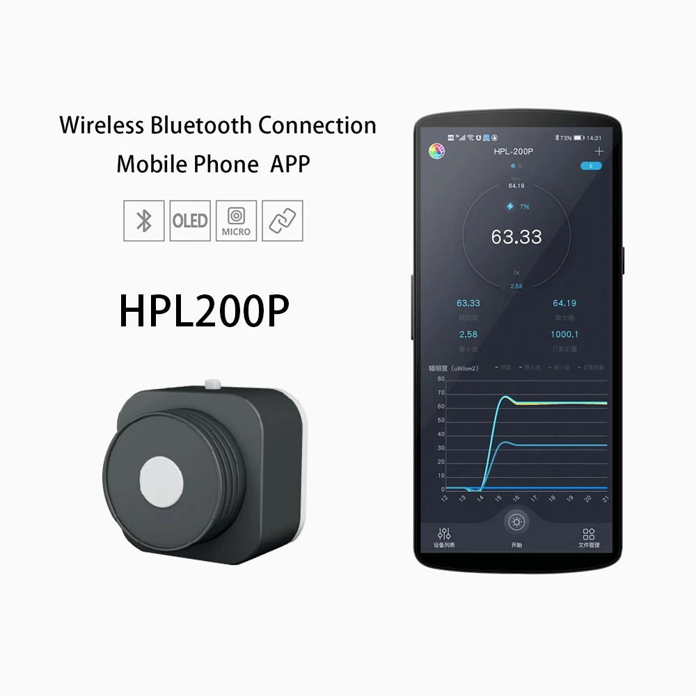 HPL200P 400Nm-700Nm Wireless PPFD Meter Bluetooth LED Plant Growth Lamp Tester - MRSLM
