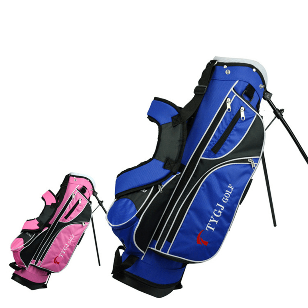 4-Way Children Lightweight Golf Rod Stand Bag Clubs Carry Organizer Storage Pouch - MRSLM