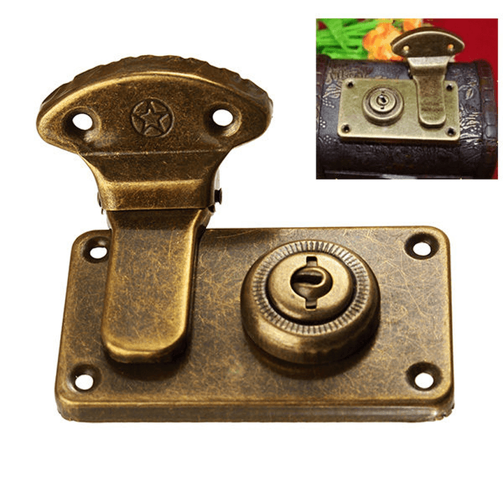 Archaize Wooden Lock Suitcase Box Lock around the Trunk Lock to Lock - MRSLM