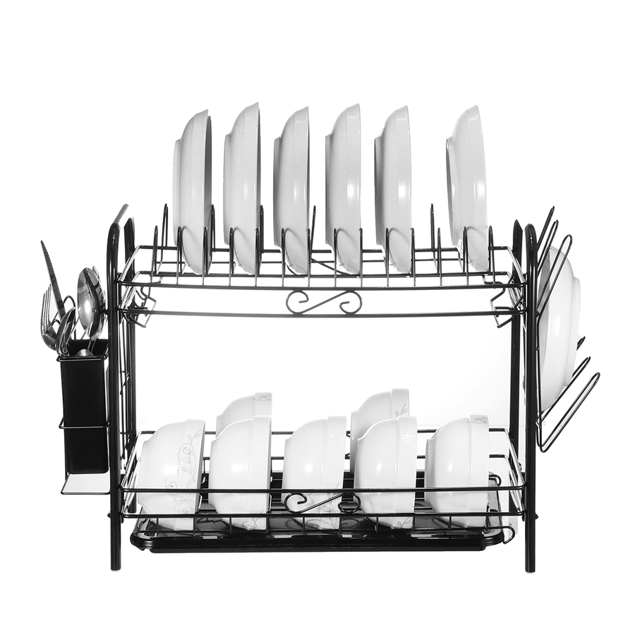 Stainless Steel Dish Rack Sink Bowl Shelf Nonslip Cutlery Holder Kitchen Drying Rack Organizer for Kitchen Tools - MRSLM