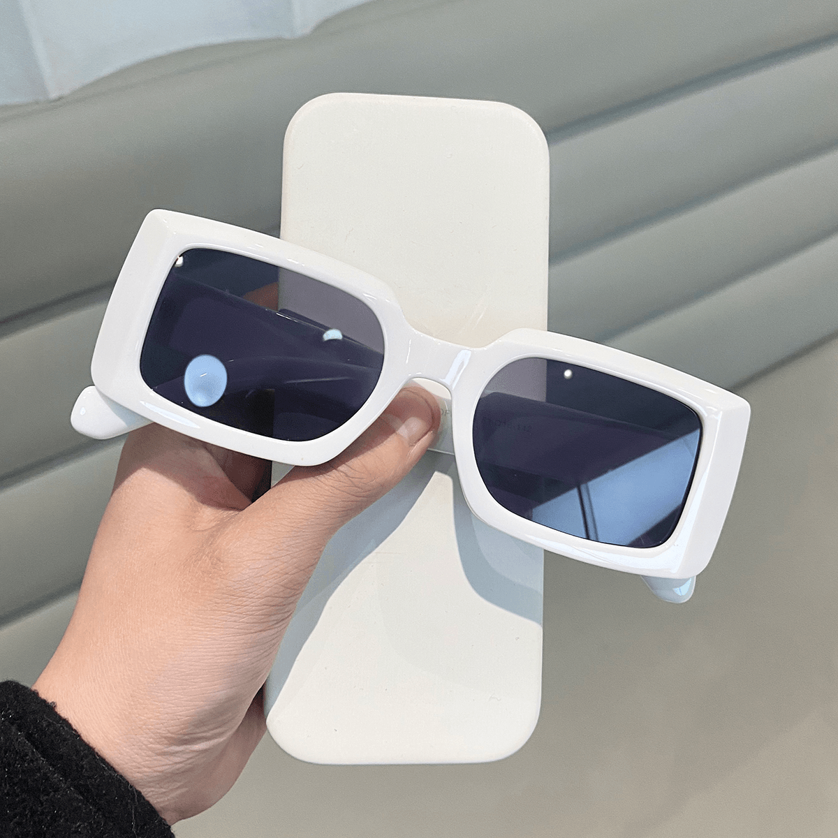 Tan Sunglasses Net Red Plain Face Versatile Glasses Male - MRSLM