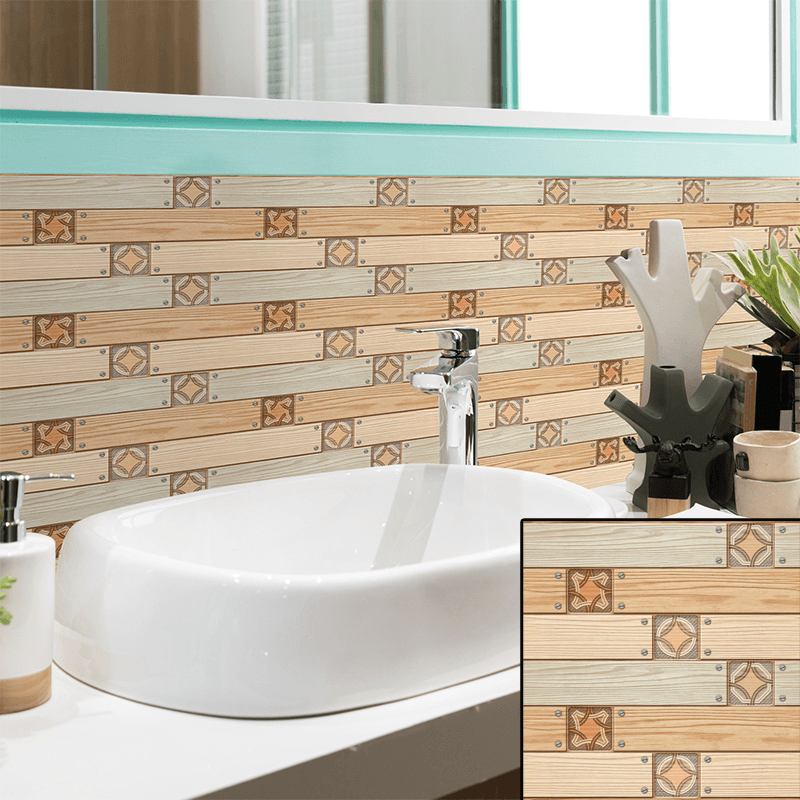 Imitation Marbling PVC Wall Tile Stickers Kitchen Bathroom Inlay Self-Adhesive - MRSLM