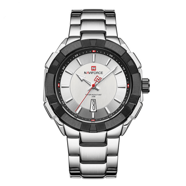 NAVIFORCE NF9176 Waterproof Fashionable Men Wrist Watch Full Steel Business Style Quartz Watch - MRSLM