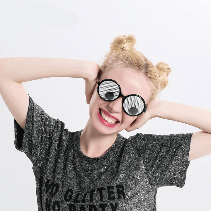 Funny Googly Eyes Goggles Shaking Eyes Party Glasses and Toys for Party Cosplay Costume - MRSLM